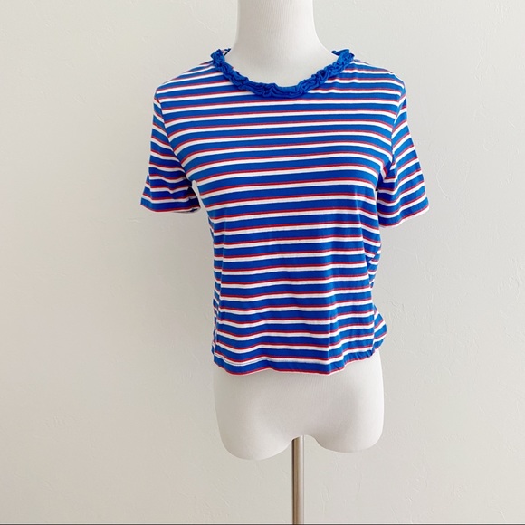 Zara Striped Crop Top - Picture 3 of 8